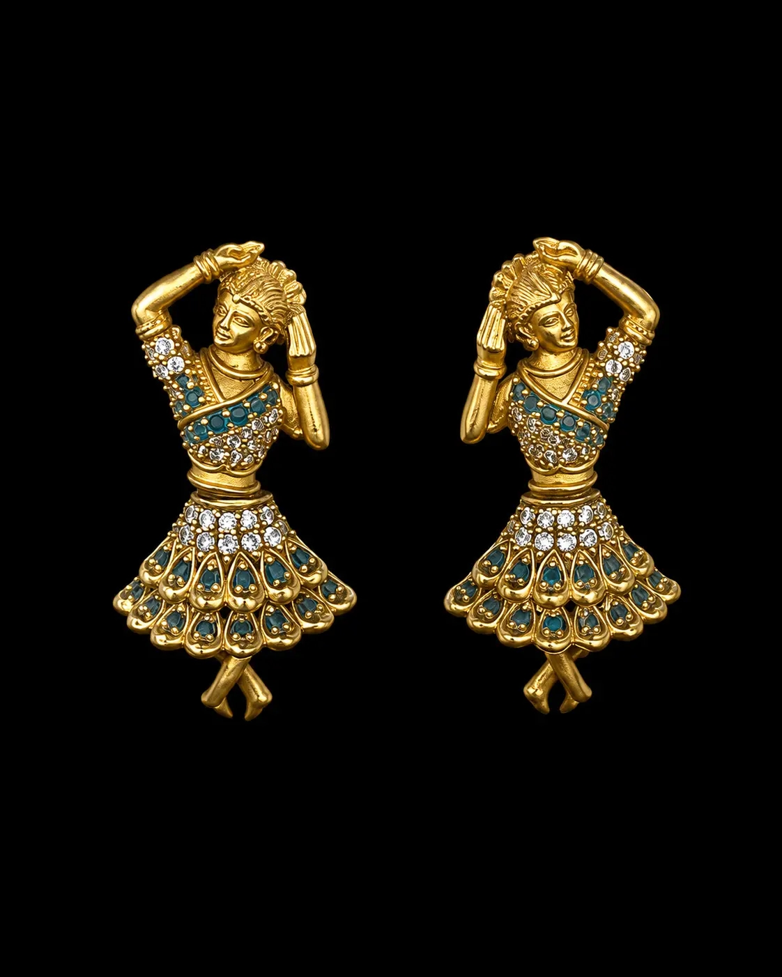 Gold Dancing-Woman Earrings