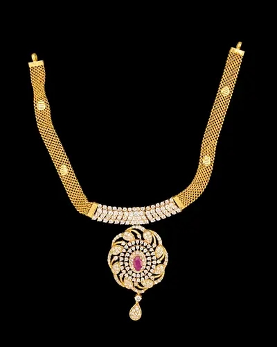Gold Mesh Necklace