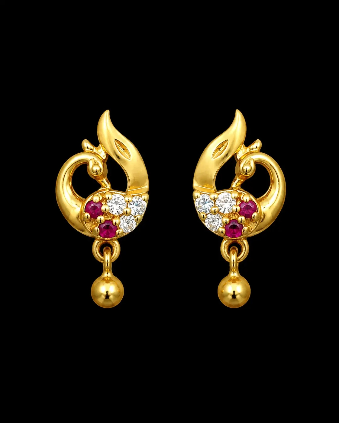 Gold Paisley Earrings