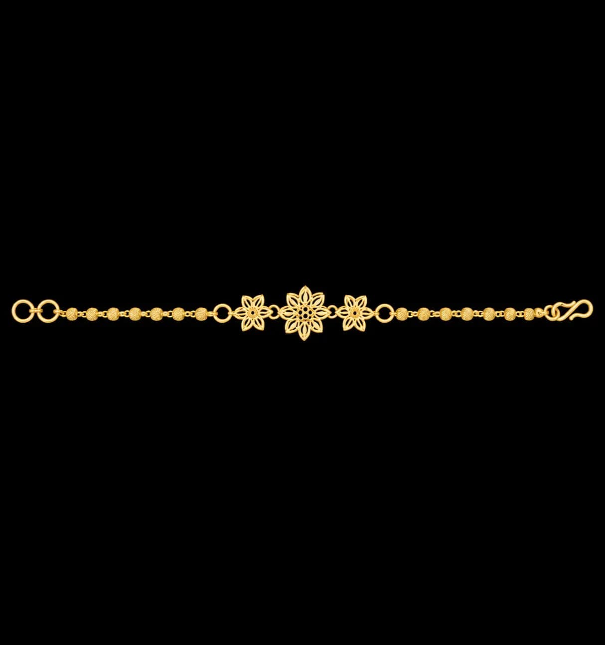 Floral gold bracelet
