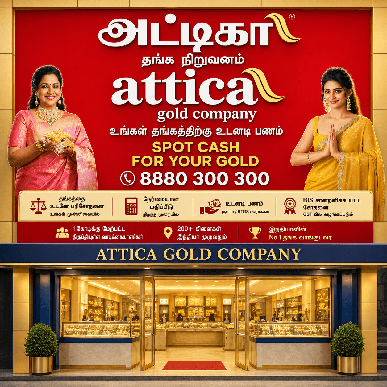 Attica Gold Company branch in Tamilnadu