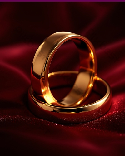Wedding Gold Band Pair