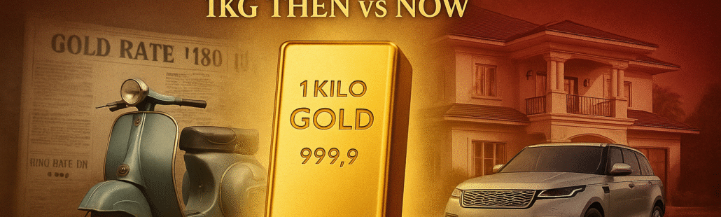 Gold Rate History 1970–2025 How 1kg of Gold Evolved from a Scooter to a Home Gold Rate History