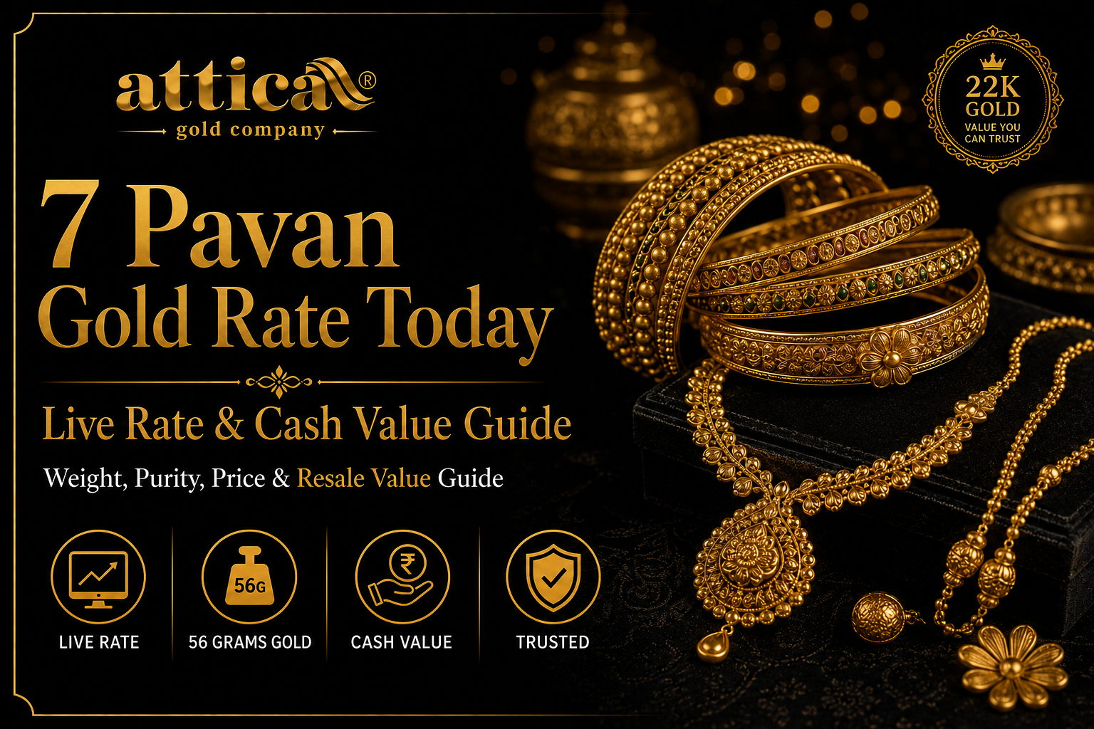 7 Pavan Gold Rate Today | Live Rate & Cash Value Guide