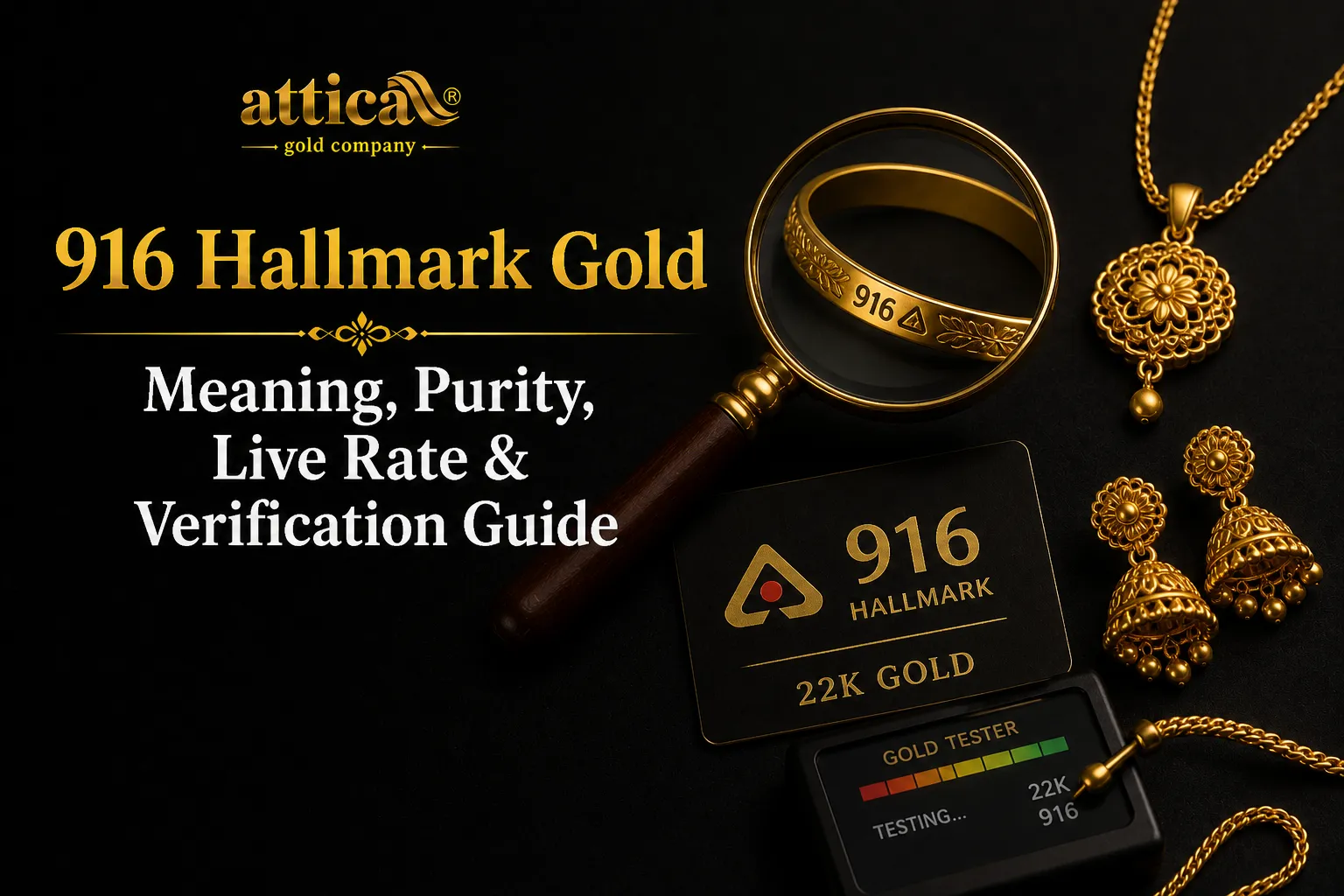 916 Hallmark Gold Meaning, Purity, Live Rate & Verification Guide