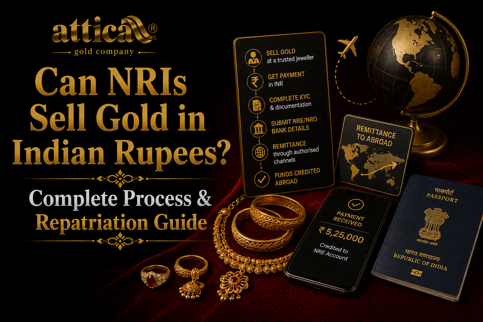 Can NRIs Sell Gold in Indian Rupees Complete Process & Repatriation Guide