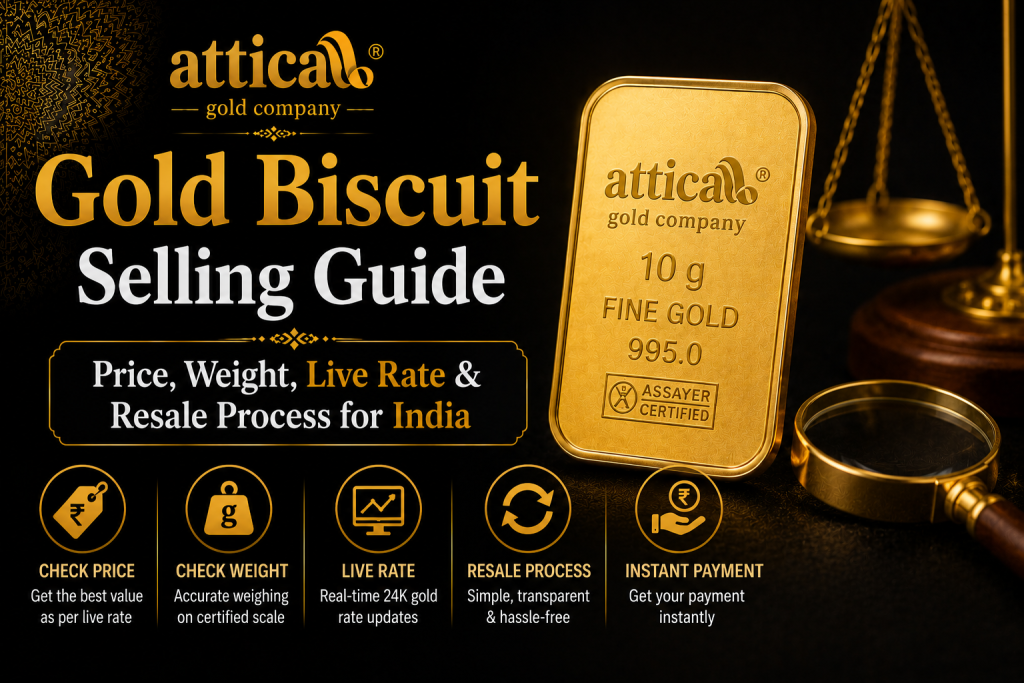 Gold Biscuit Selling Guide Price, Weight, Live Rate & Resale Process for India