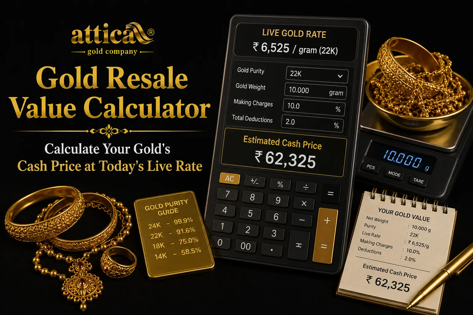 Gold Resale Value Calculator Calculate Your Gold's Cash Price at Today's Live Rate