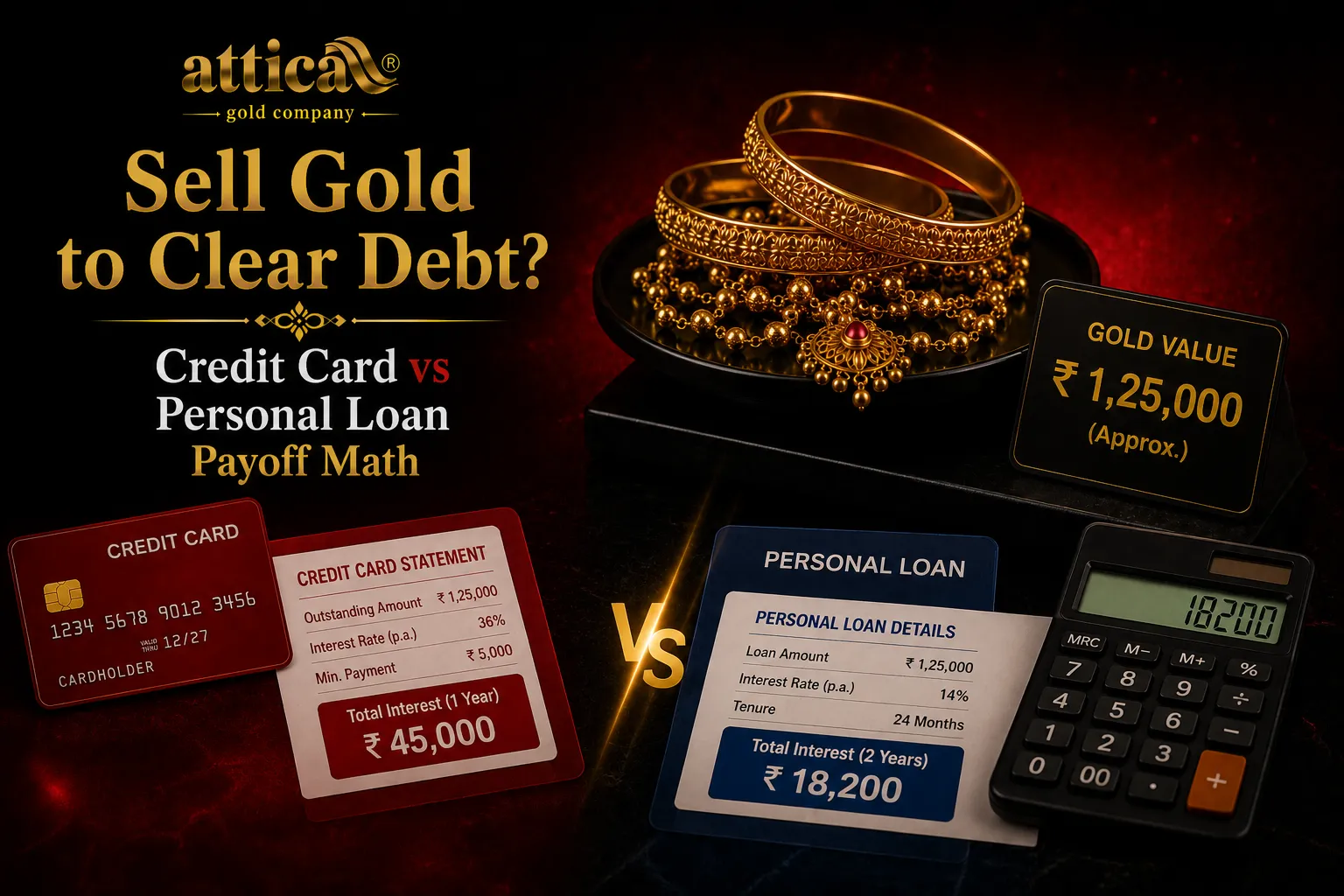 Sell Gold to Clear Debt Credit Card vs Personal Loan Payoff Math