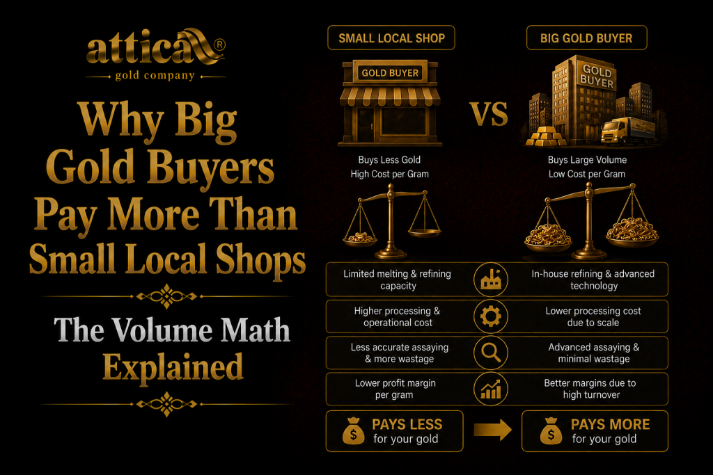 Why Big Gold Buyers Pay More Than Small Local Shops The Volume Math Explained