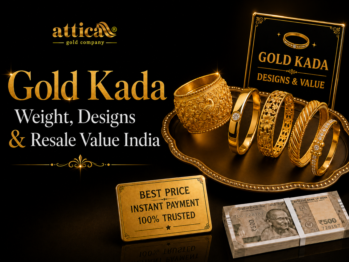 Gold Kada | Weight, Designs & Resale Value India