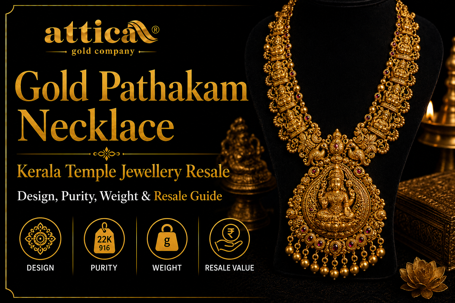Gold Pathakam Necklace | Kerala Temple Jewellery Resale