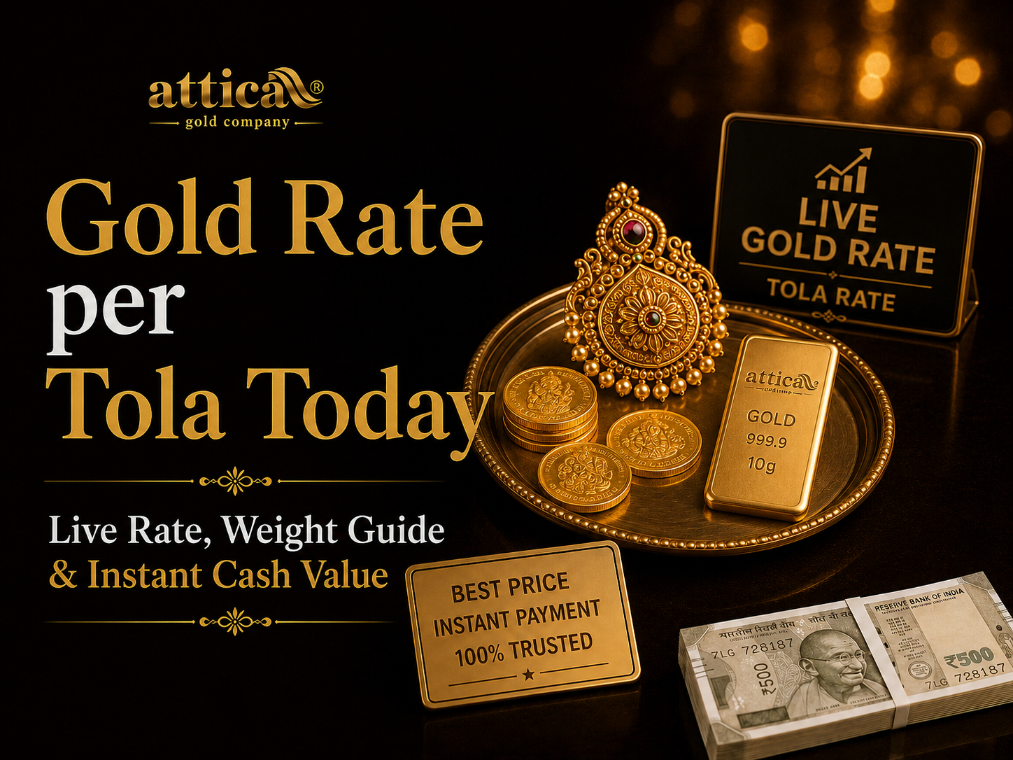 Gold Rate per Tola Today: Live IBJA Rate, Gram Conversion & Selling Guide