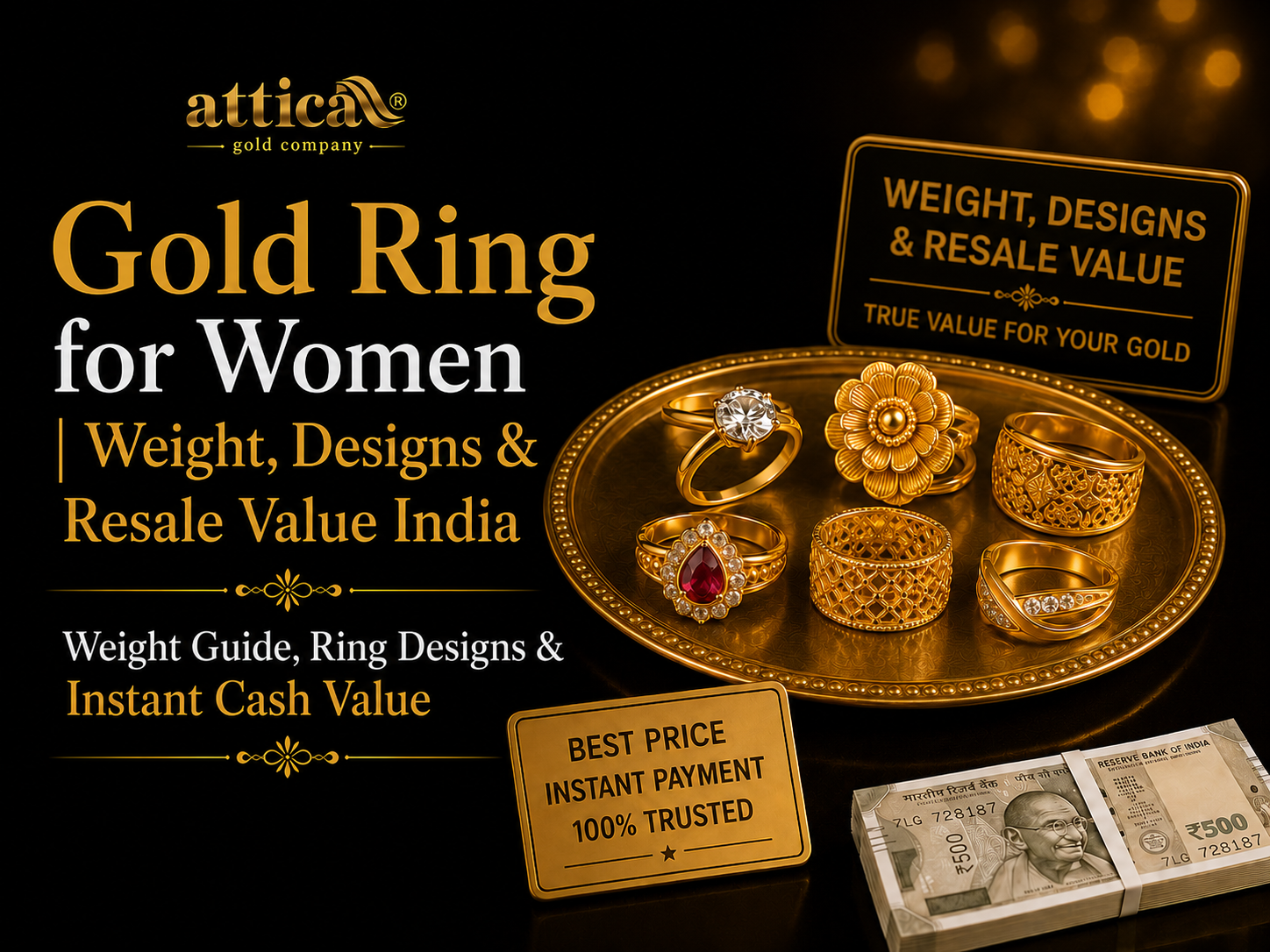 Gold Ring for Women: Weight by Design, Today’s Rate & Resale Value