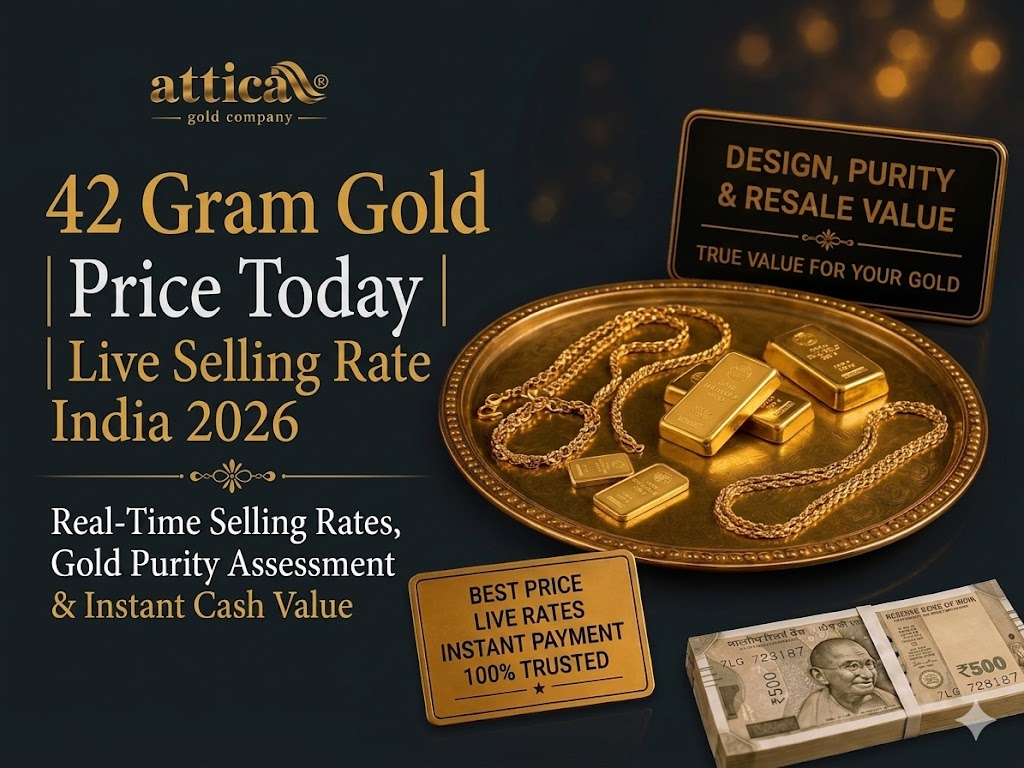 42 Gram Gold Price Today | Live Selling Rate India 2026