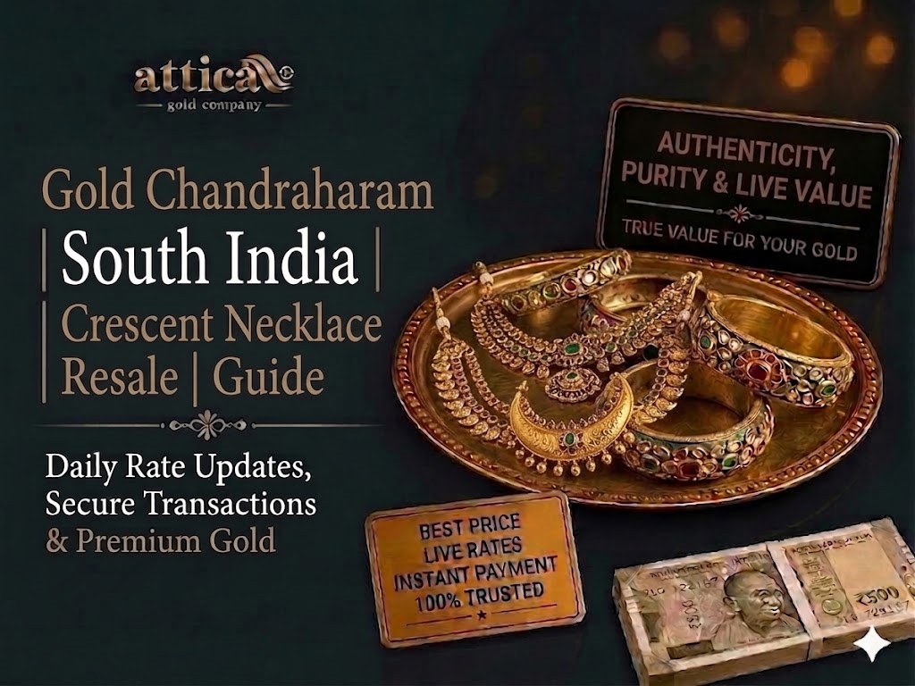 Gold Chandraharam | South India Crescent Necklace Resale