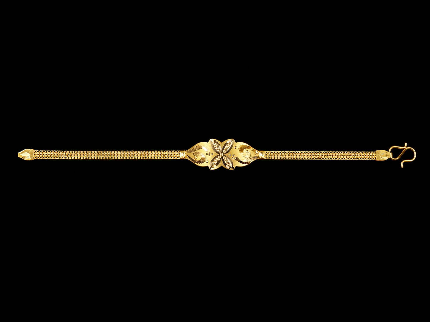 Gold Floral Medallion Bracelet