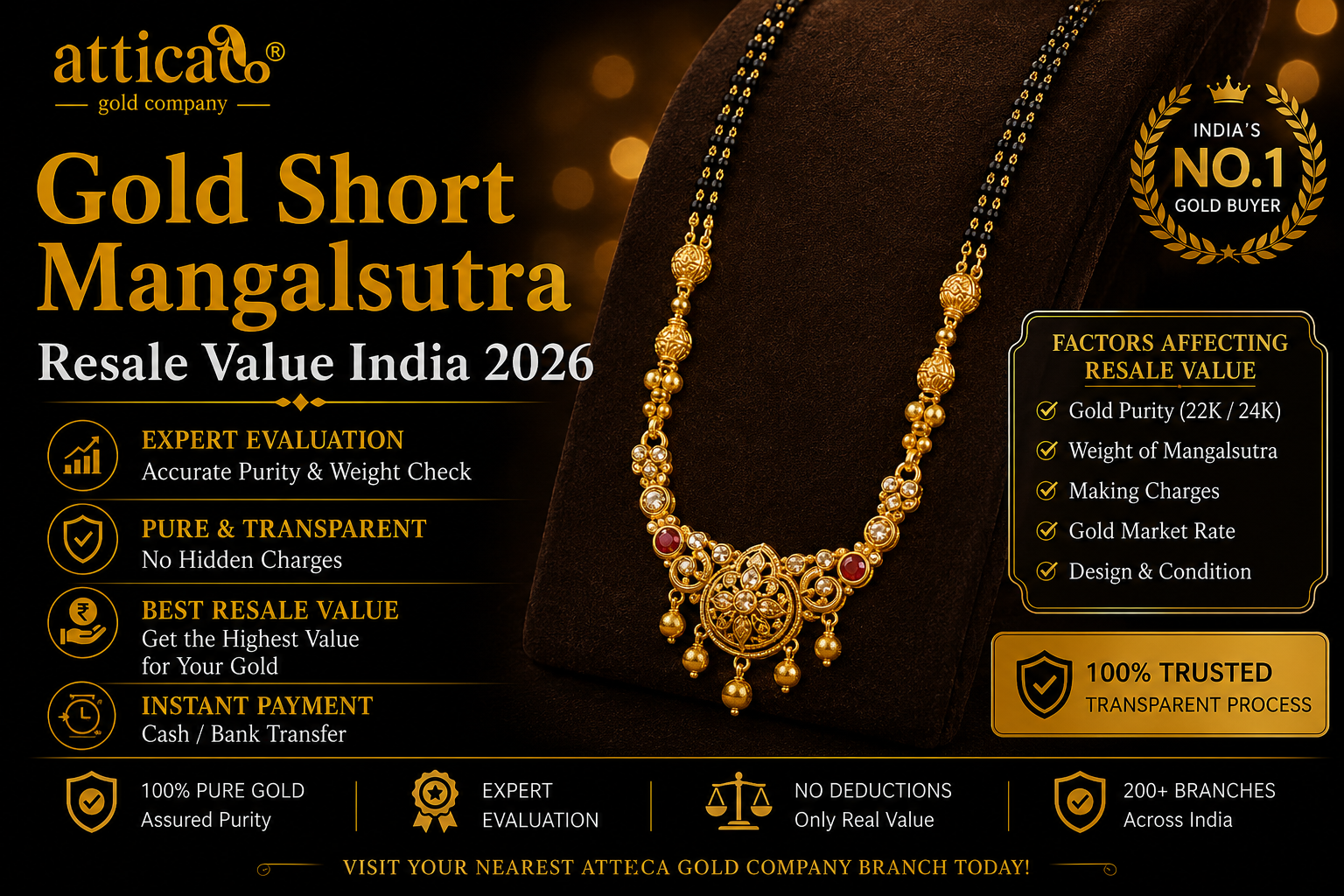 Gold Short Mangalsutra: Weight, Today’s Rate & Resale Value