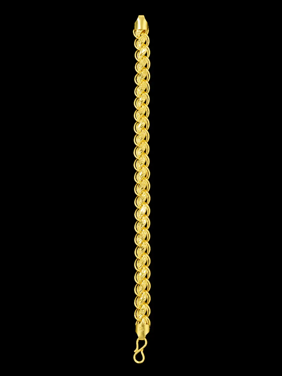 Golden braided bracelet