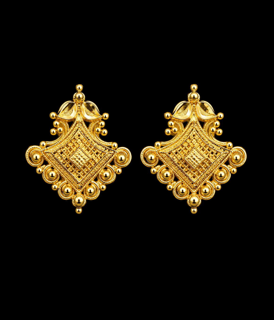 Golden Filigree Earrings