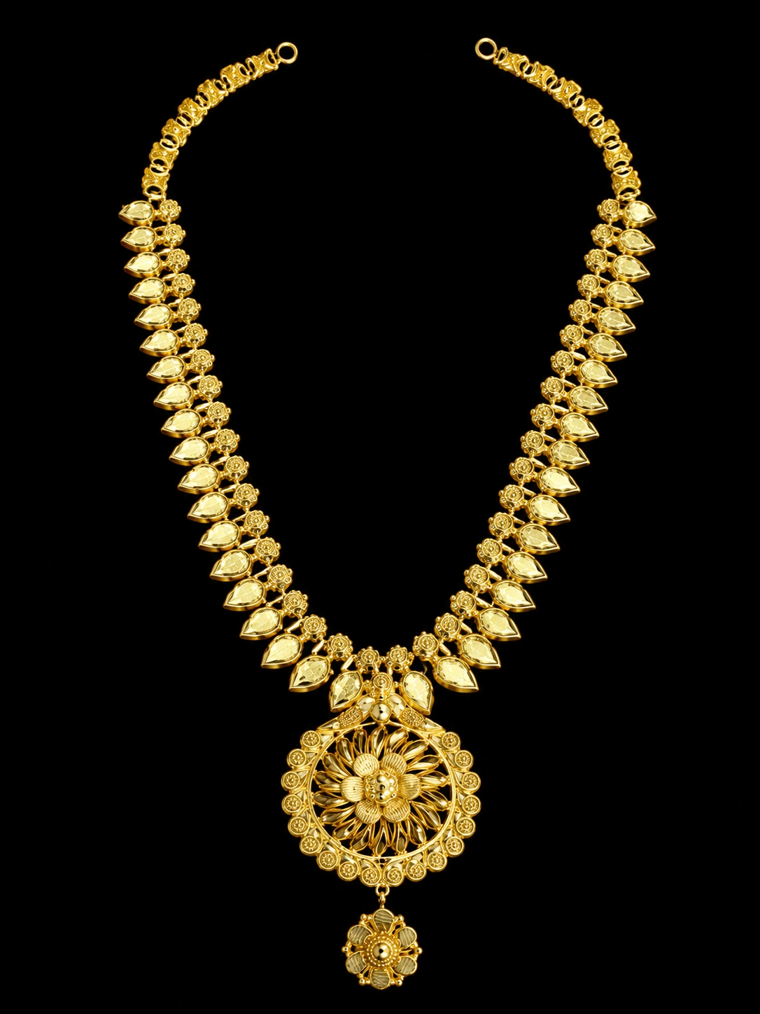 Golden Filigree U-Shape Necklace