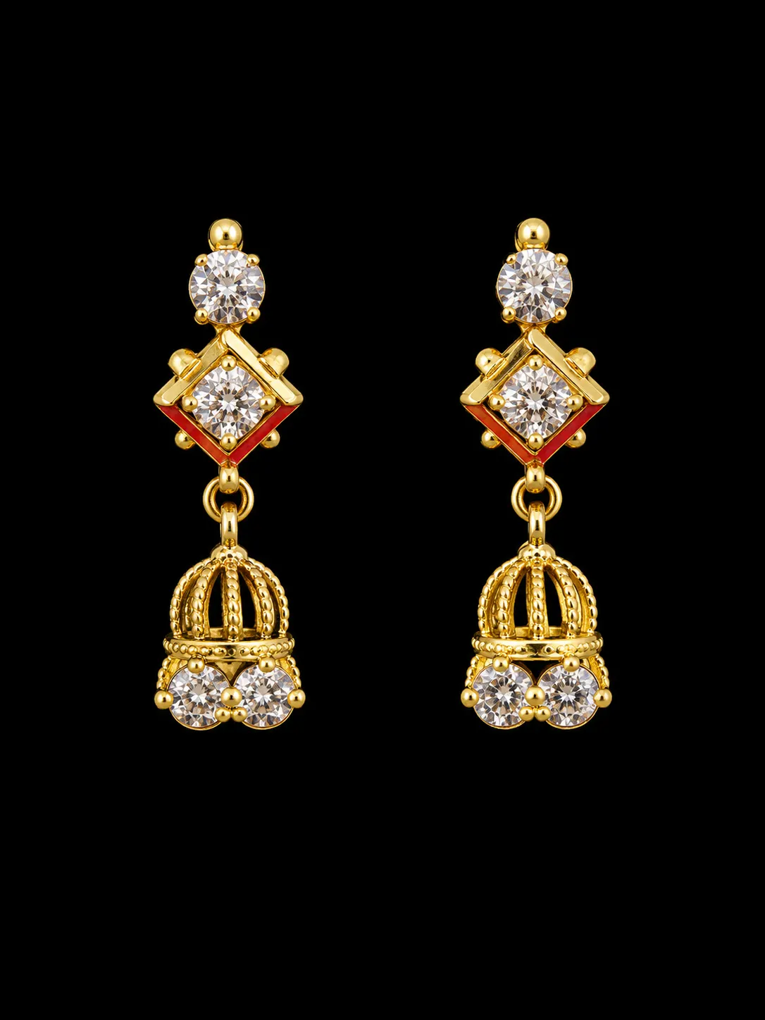 Golden Jhumka Earrings