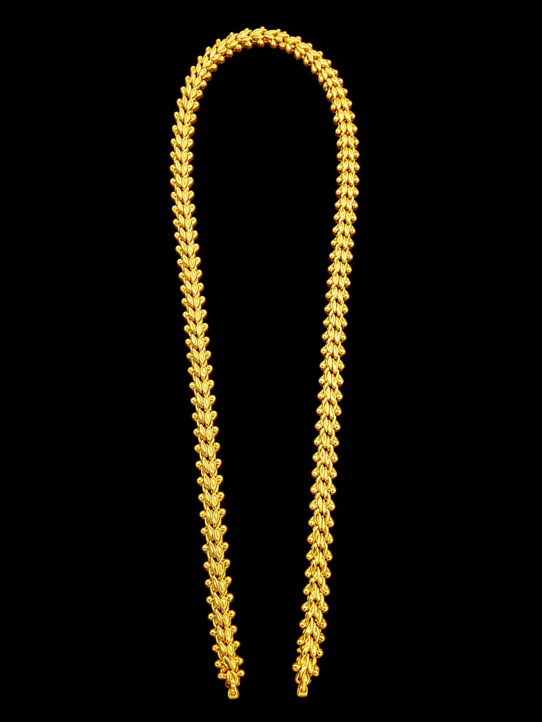 Golden Leaf-Linked Necklace