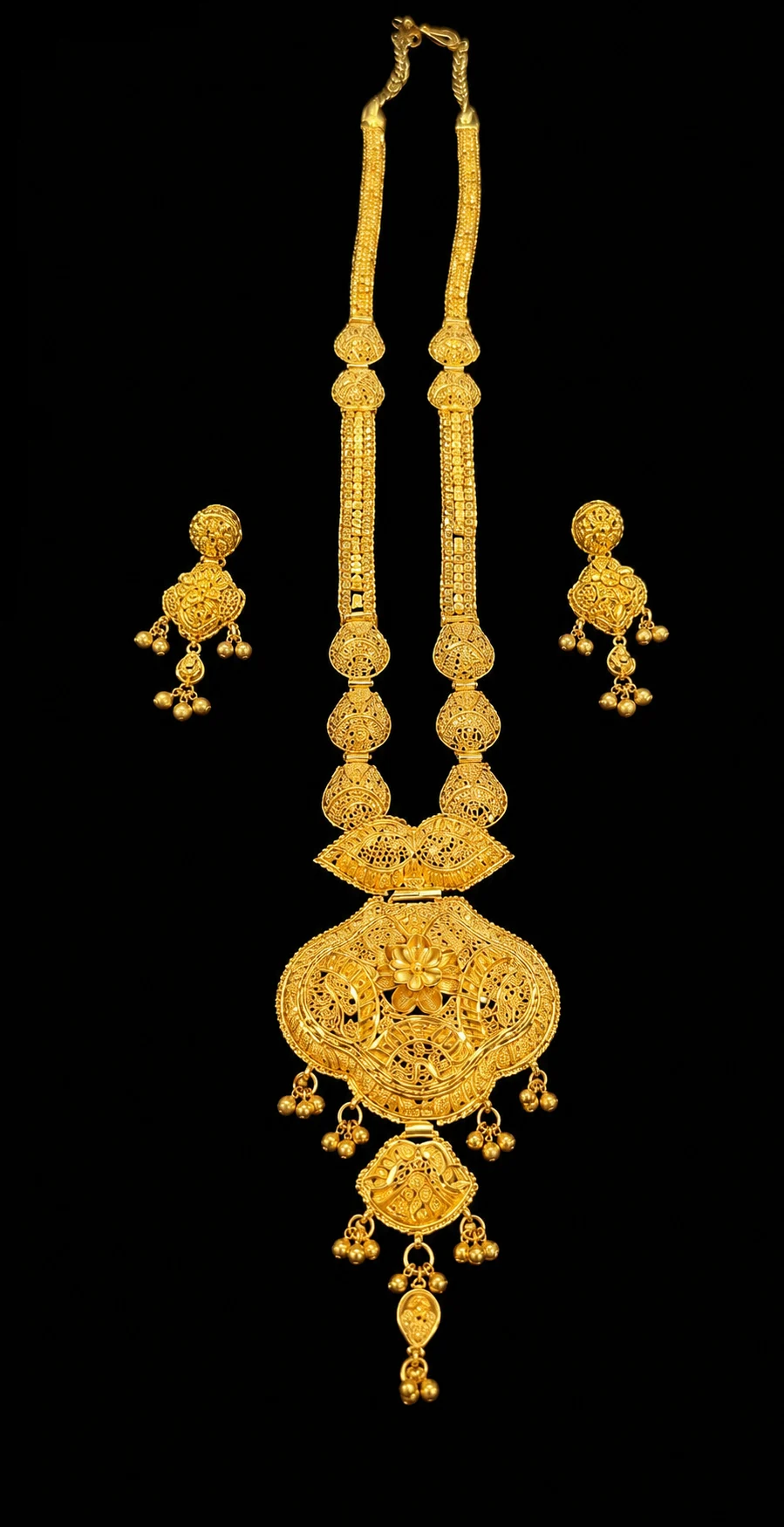 22K Traditional Haram Set with Earrings
