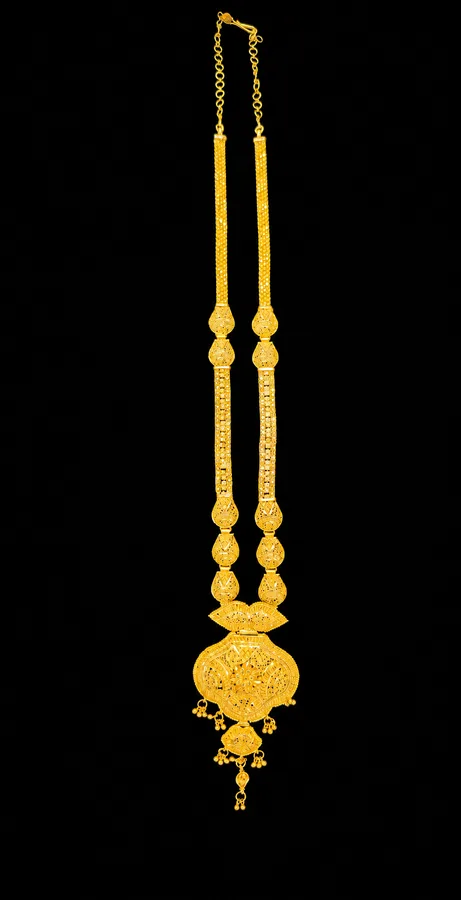 22K Gold Long Haram Necklace 01