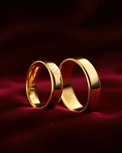 22K Classic Wedding Ring Pair