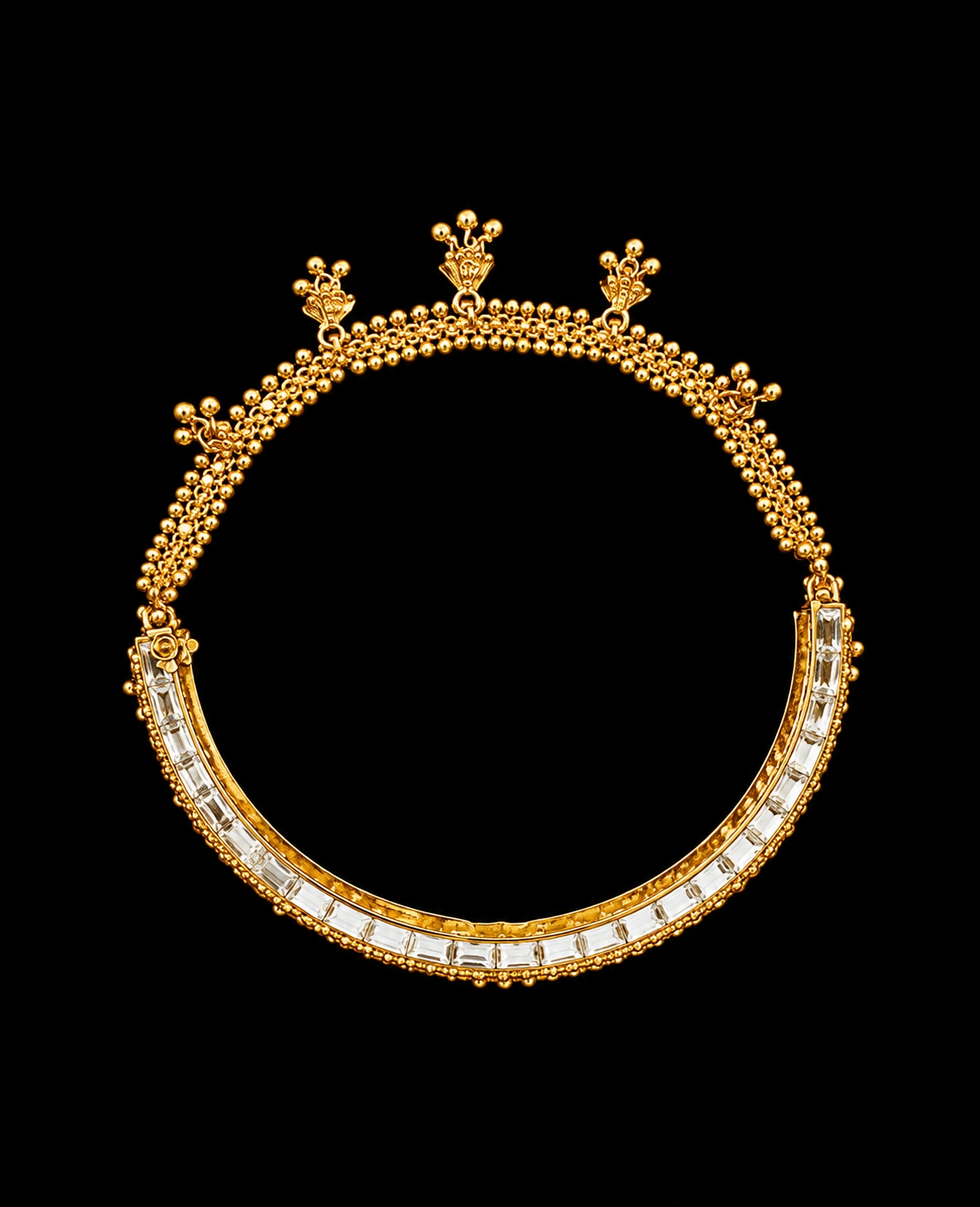 Ornate Gold Beaded Bangle