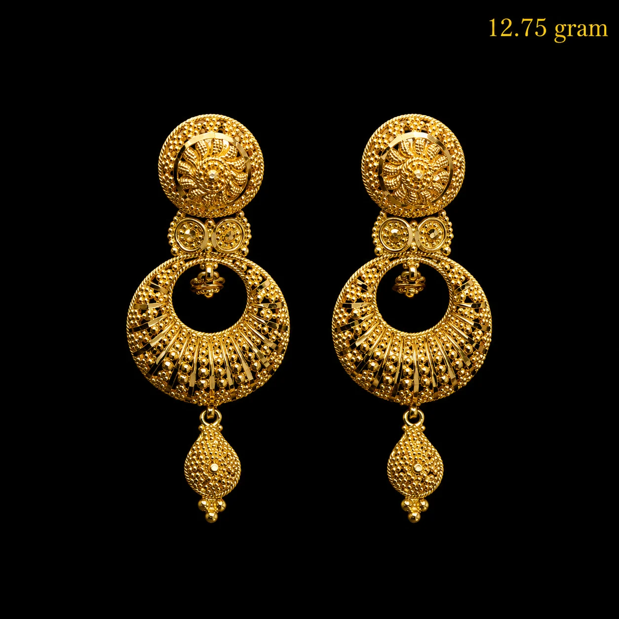 Ornate Gold Filigree Earrings