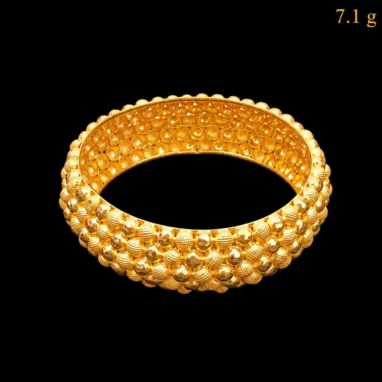 Ornate Golden Beaded Bangle