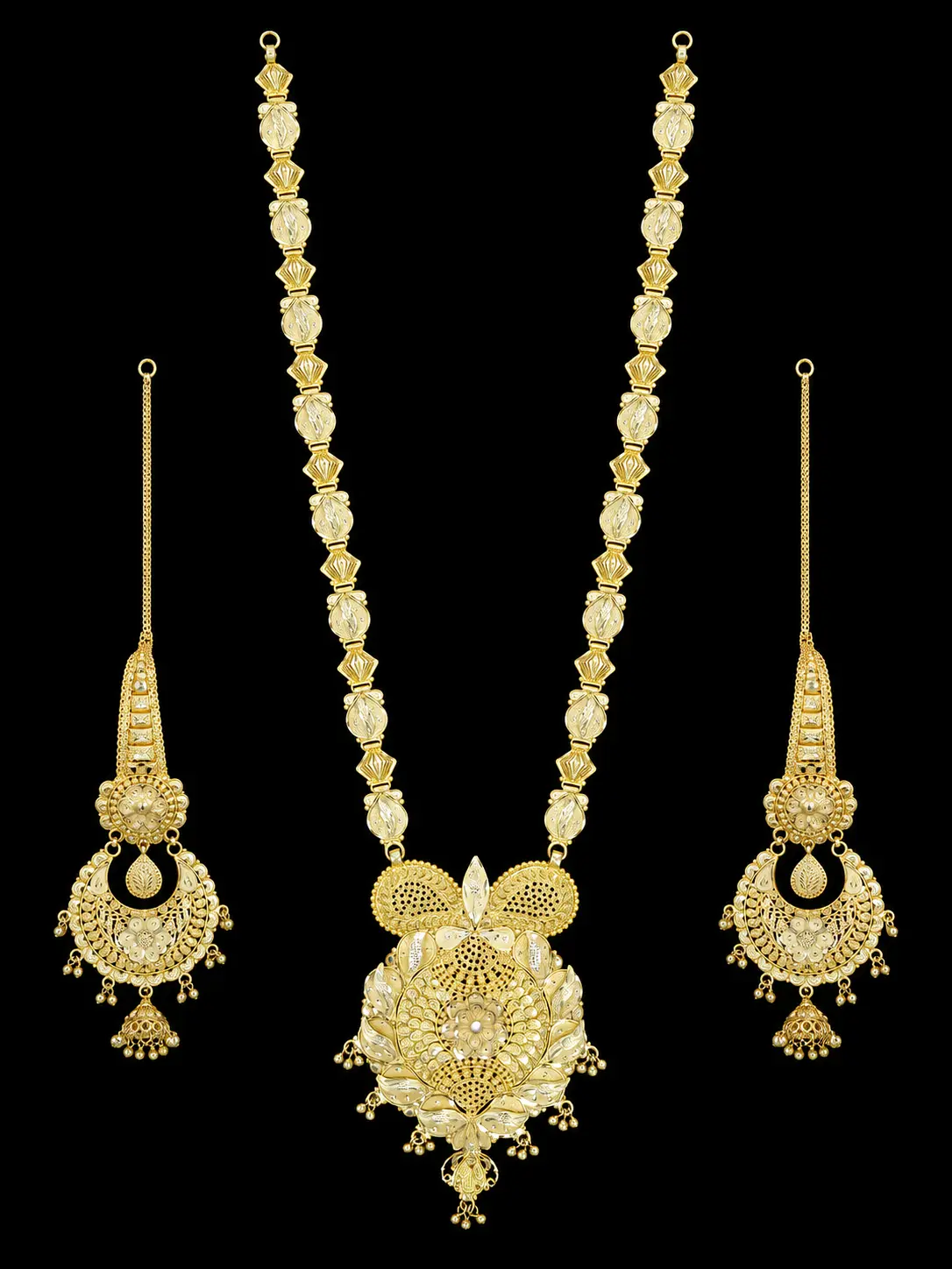 Floral Gold Jewellery Set