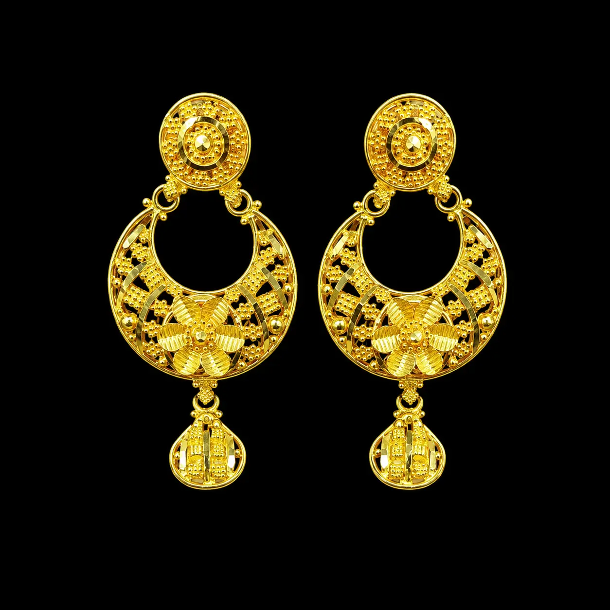 Gold filigree earrings