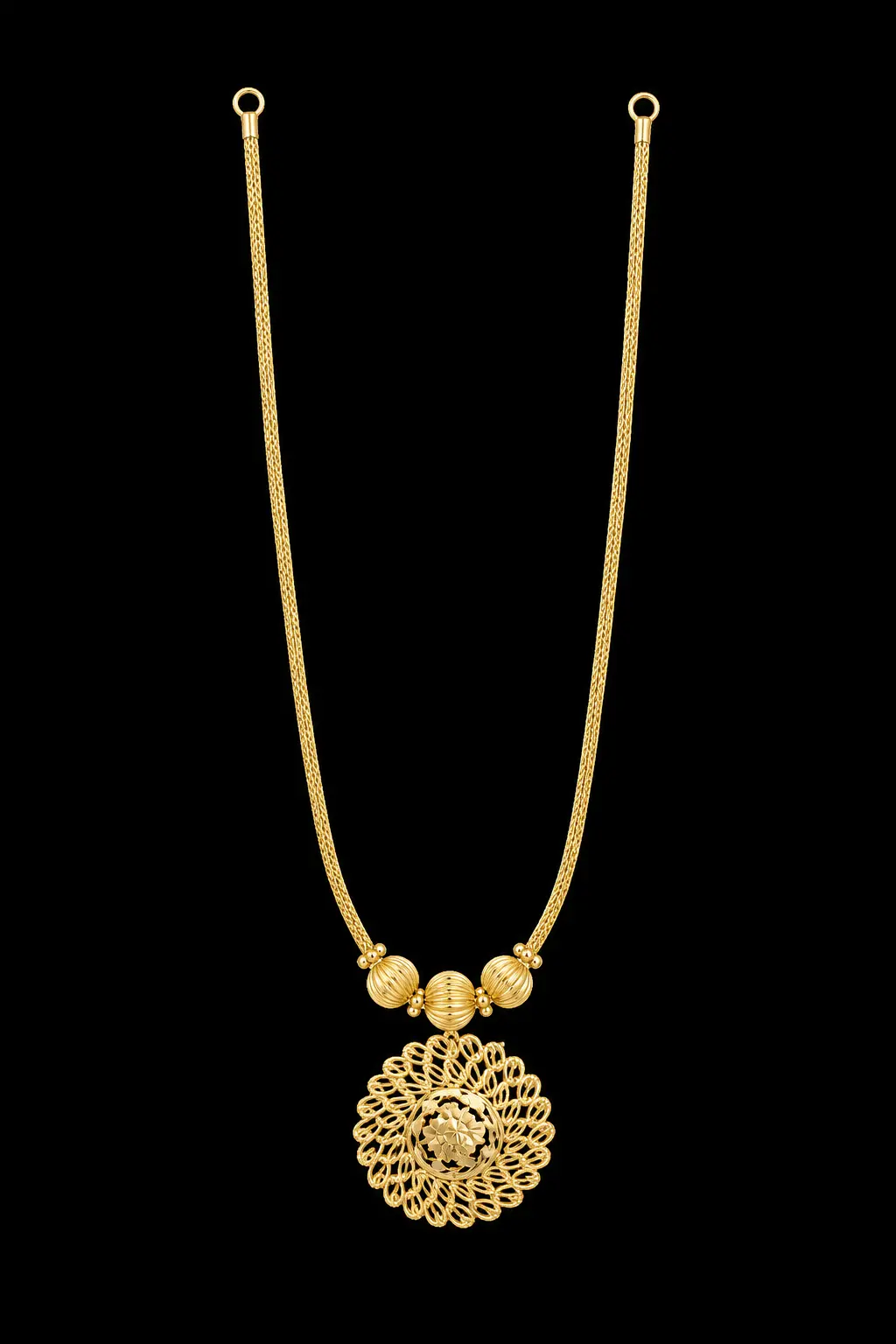Gold filigree necklace