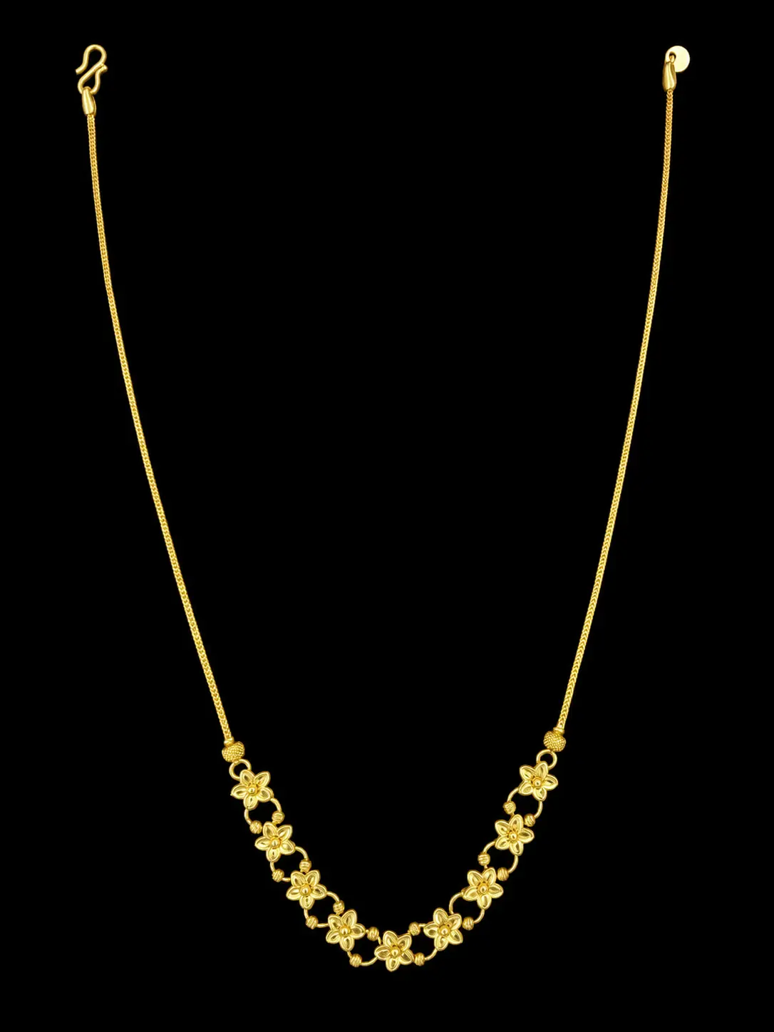 Gold floral necklace