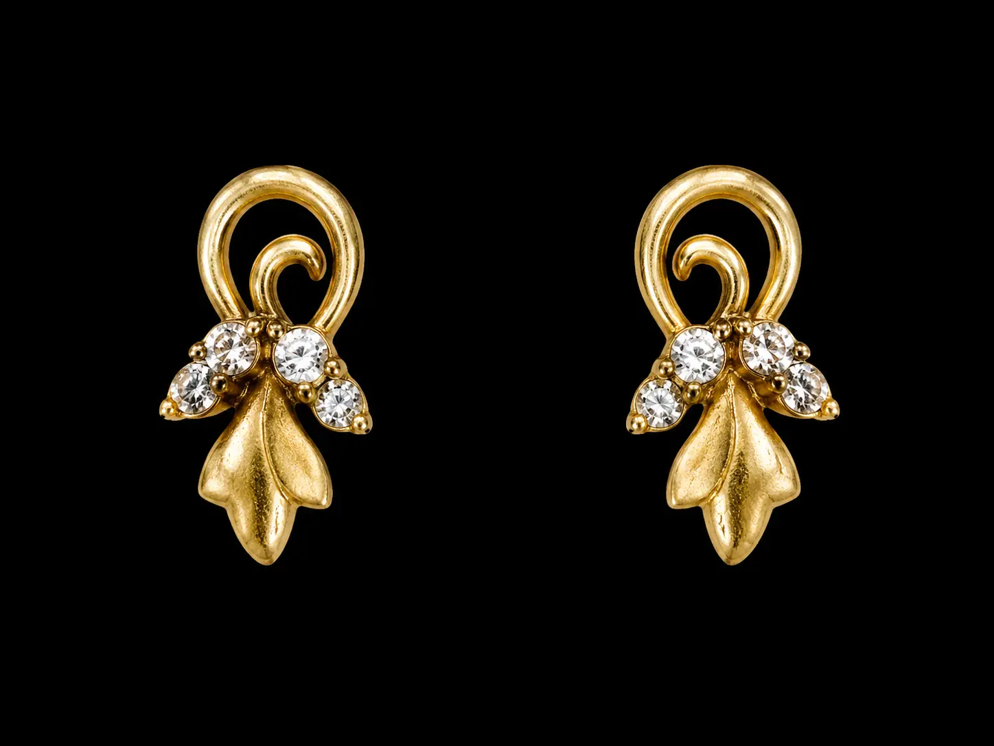 Gold teardrop earrings