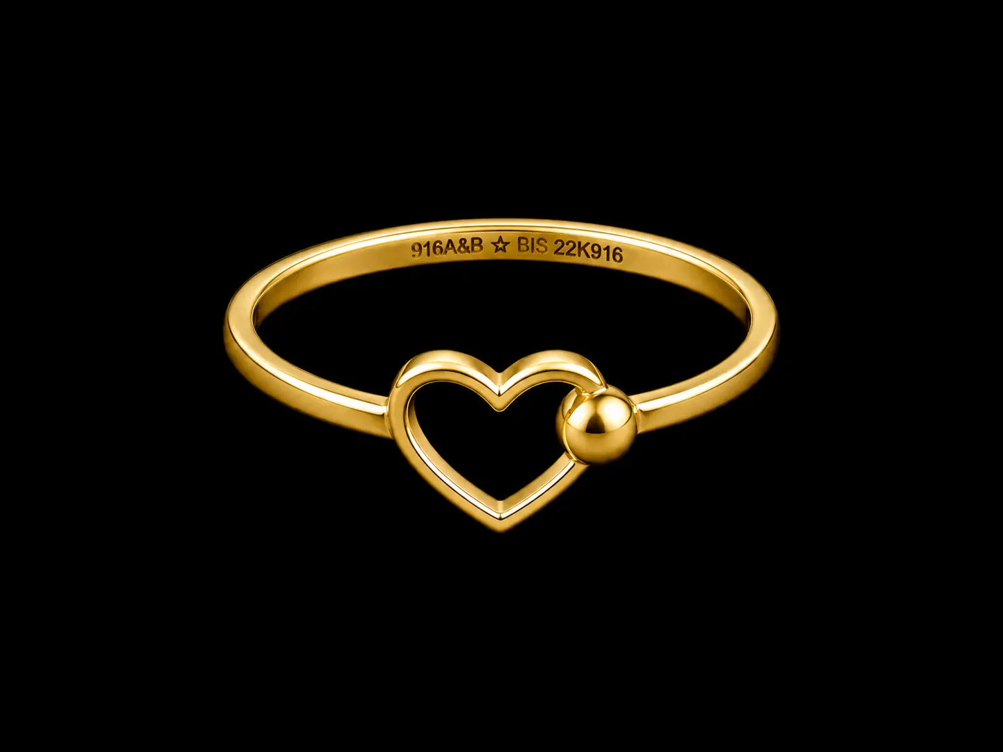 Golden Heart Ring