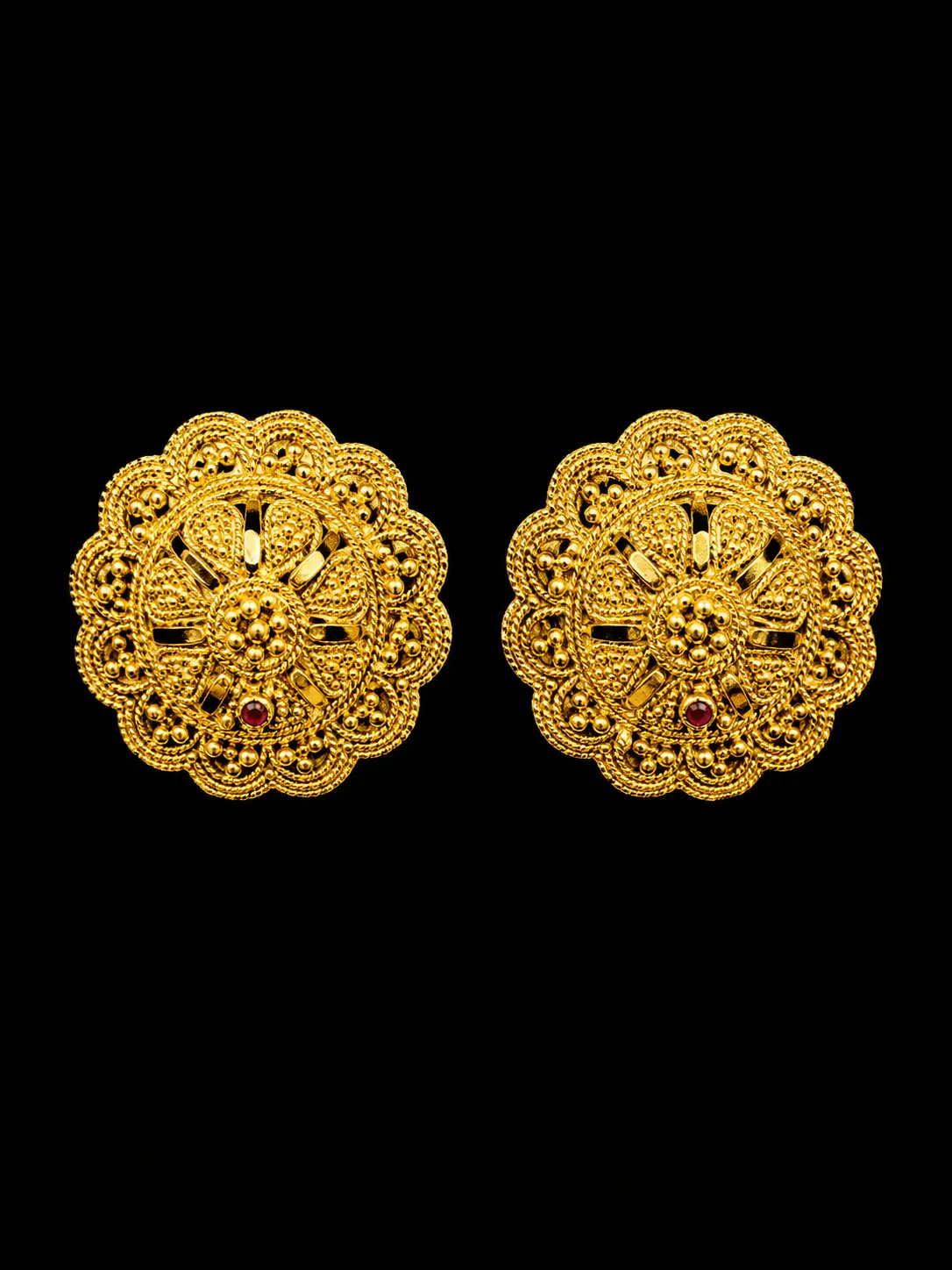 Ornate Gold Filigree Earrings
