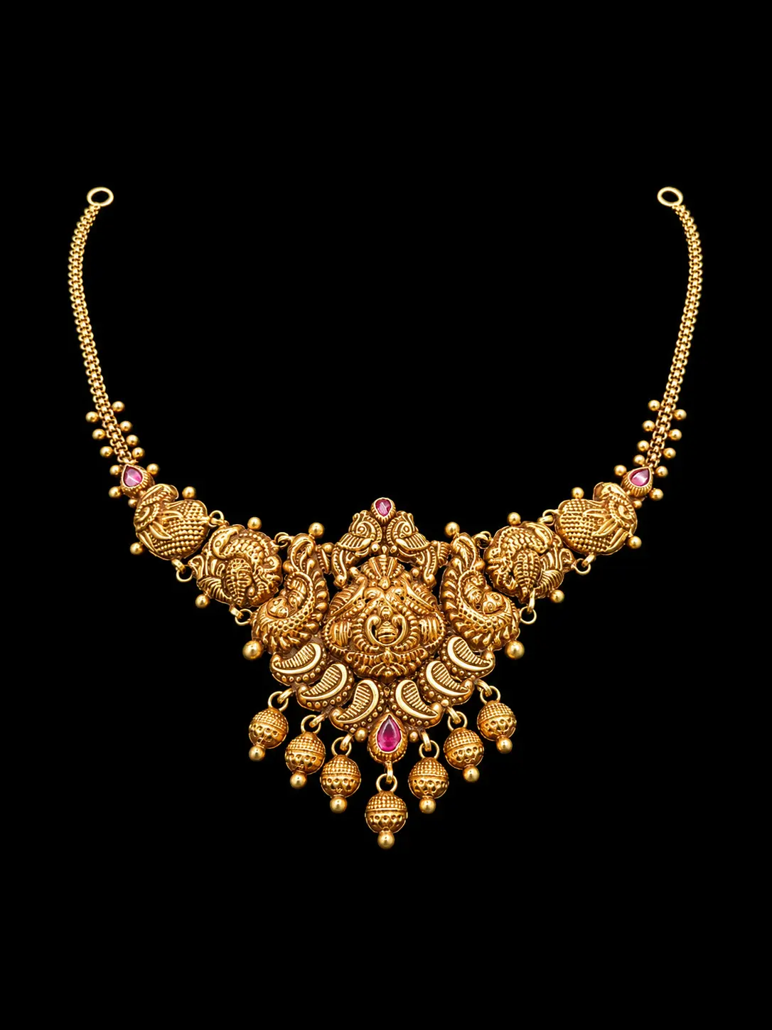 Ornate Gold Temple Necklace