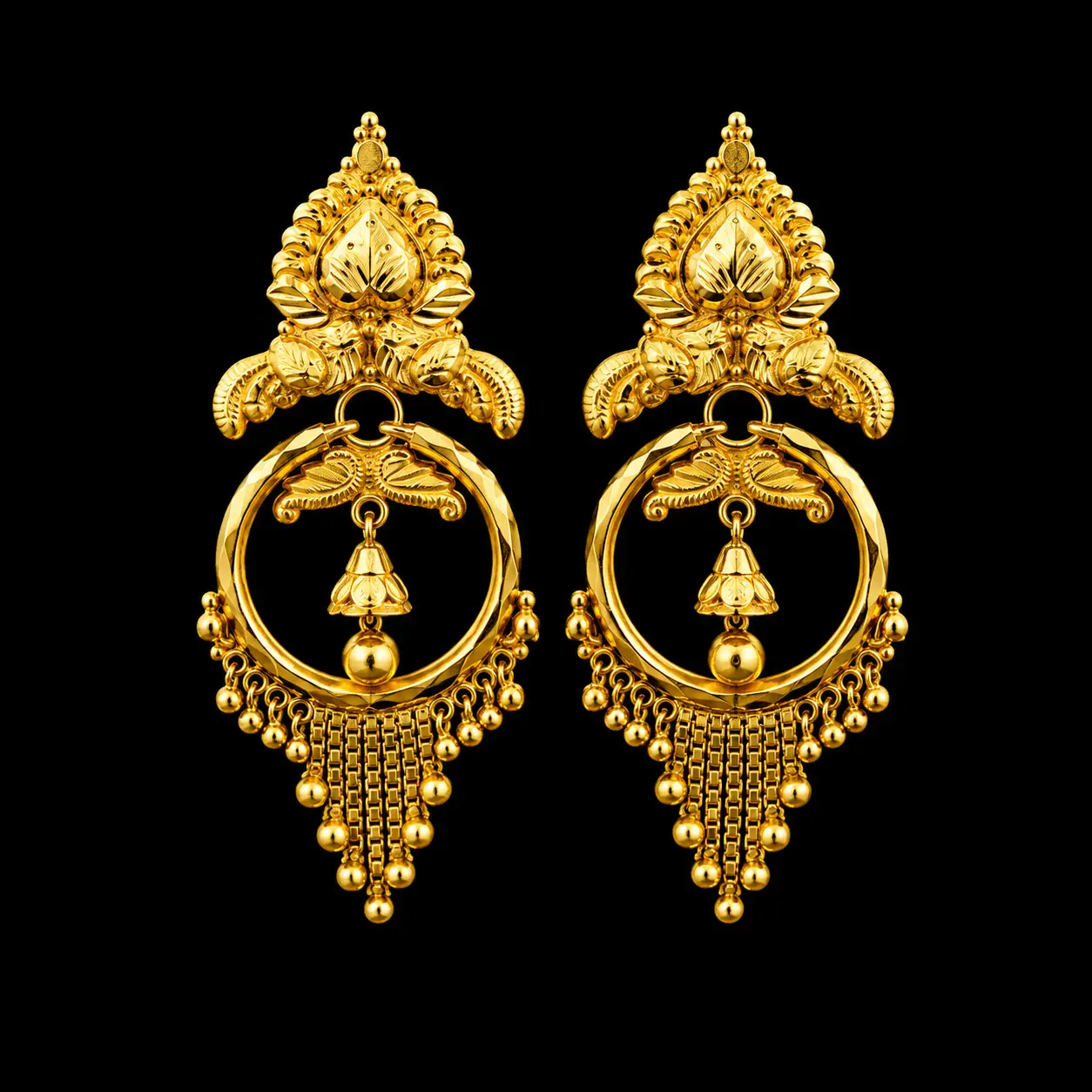 traditional gold chandelier earrings